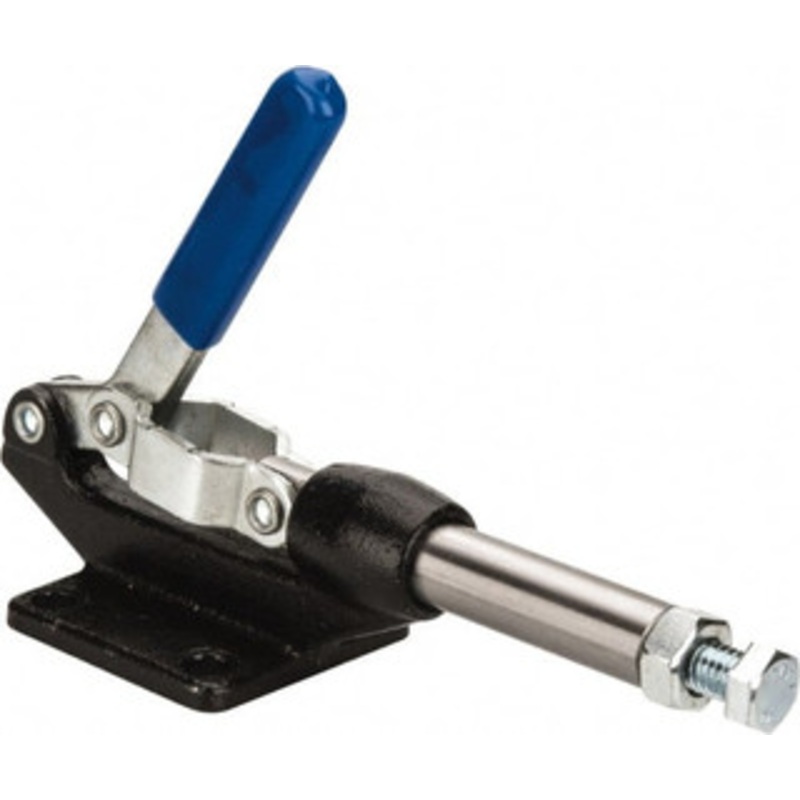 Gibraltar 800 Lb Load Capacity, Flanged Base, Carbon Steel, Standard Straight Line Action Clamp 0.33 Mounting Hole Diam, 0.63 Plunger Diam, Straight Handle GIB-PP-305-3 – 73952996