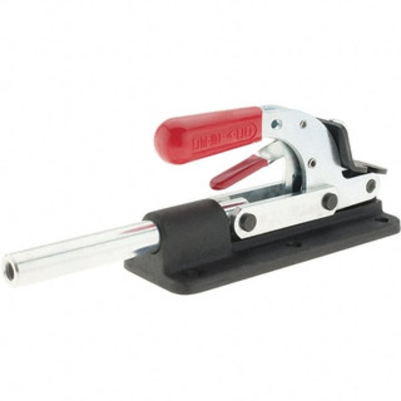 Destaco 7,508.62 Lb Load Capacity, Flanged Base, Carbon Steel, Standard Straight Line Action Clamp 6 Mounting Holes, 0.41 Mounting Hole Diam, 0.87 Plunger Diam, Straight Handle 640-R – 44002855
