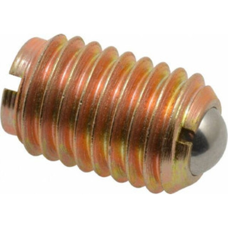Gibraltar 5/8-11, 0.375 Ball Diam, 63/64 Body Length, 0.096 Max Ball Reach, Threaded Ball Plunger Steel Body, Steel Ball, 7 Lb Initial End Force, 50 Lb Final End Force 10022P – 65219826
