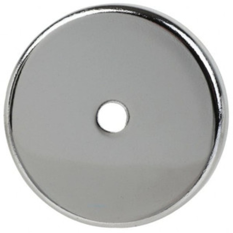 Mag-Mate 7 Lb Max Pull Force, 3/16 Overall Height, 1-13/64 Diam, Ceramic Cup Magnet Bolt & Nut Style, Chrome Plated MX1000B – 81745366