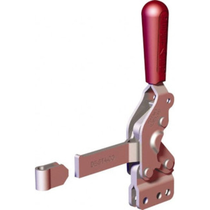 Destaco 1,000 Lb Holding Capacity, Vertical Handle, Manual Hold Down Toggle Clamp 64 Handle Movement, 76 Bar Opening, Solid Bar, Straight Base, Carbon Steel 2007-SB – 41017849
