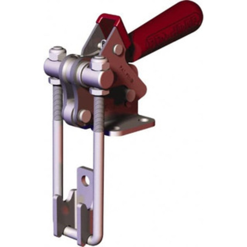 Destaco 2,0001 Lb Capacity, Vertical, U Hook, Flanged Base, Carbon Steel Pull Action Latch Clamp 2.46 Drawing Movement, 5.77 OAL, Threaded U Hook, Straight Handle 344-R – 70952874