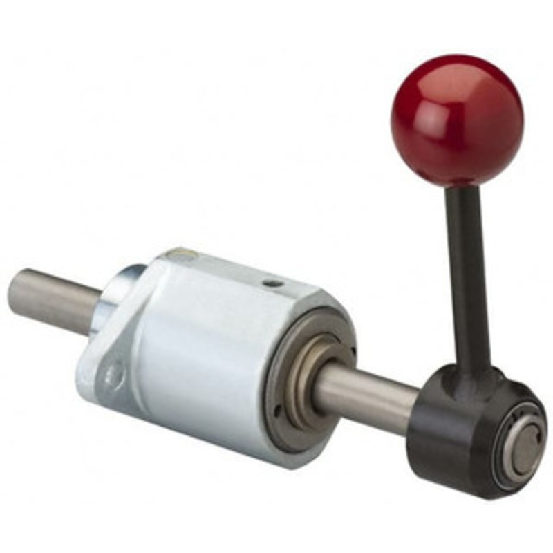 Destaco 3,000 N Capacity, M6 Plunger, 12mm Plunger Diam, Flange Mt, One Hand, Hand Lever Actuation, Variable Stroke Straight Line Action Clamp 45mm Max Rapid Stroke, 3mm Max Clamping Stroke, 6.5mm Mt Hole Diam FL-121/45 – 64825615