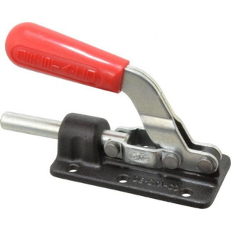 Destaco 800 Lb Load Capacity, Flanged Base, Carbon Steel, Standard Straight Line Action Clamp 6 Mounting Holes, 0.28 Mounting Hole Diam, 0.51 Plunger Diam, Straight Handle 607 – 06966451