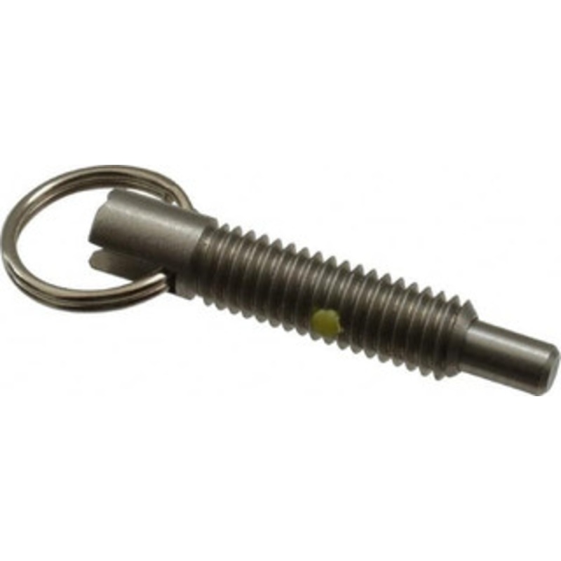 Gibraltar 3/8-16, 1.2 Thread Length, 0.233 Plunger Diam, 3/8 Plunger Projection, 2 Lb Init to 4 Lb Final End Force, Stainless Steel Locking Pull Ring Plunger 1.2 Len Under Head, 1.68 Body Len, 0.98 Ring Diam SSTPR38-PT-G – 64499932