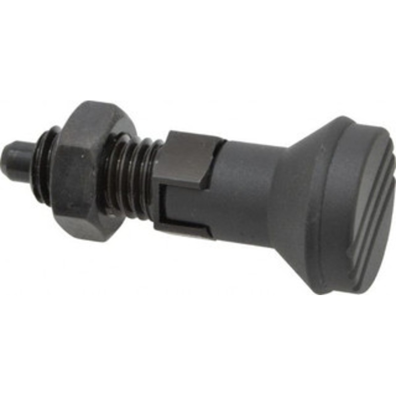 Gibraltar 5/8-11, 23mm Thread Length, 8mm Plunger Diam, Lockout Knob Handle Indexing Plunger Plunger Style D, 26mm Body Length, 74mm OAL, Steel IPG-107-G – 87863080
