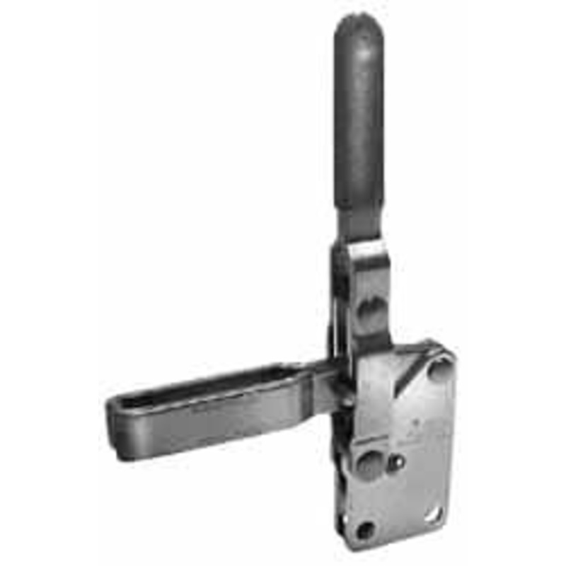 Knu-Vise 600 Lb Holding Capacity, Vertical Handle, Manual Hold Down Toggle Clamp 57 Handle Movement, 106 Bar Opening, U-Bar, Straight Base, Carbon Steel S-600 – 71826812