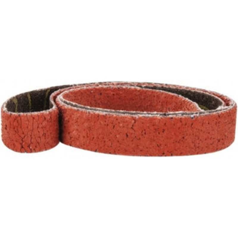 3M 1/2 Wide x 24 OAL, 40 Grit, Ceramic Abrasive Belt Ceramic, Coarse, Coated, YF Weighted Cloth Backing, Wet/Dry, Series 777F 7000118445 – 82947821