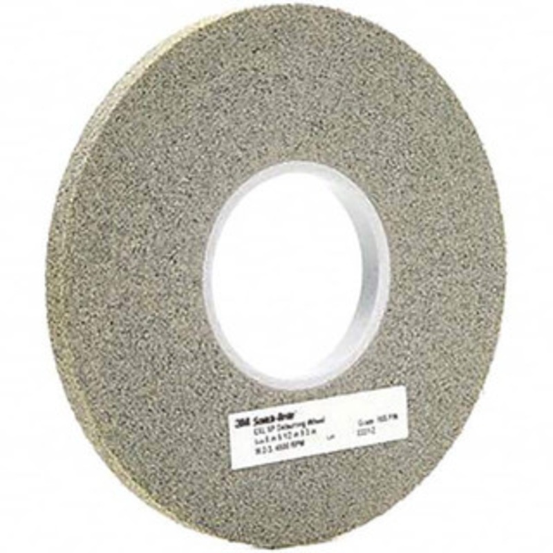 3M 12 Diam, 2 Face Width, 5 Center Hole, Fine Grade, Silicon Carbide Deburring Wheel Convolute, Extra Hard Density 9 Grade, 3,000 RPM 7010309983 – 74014309