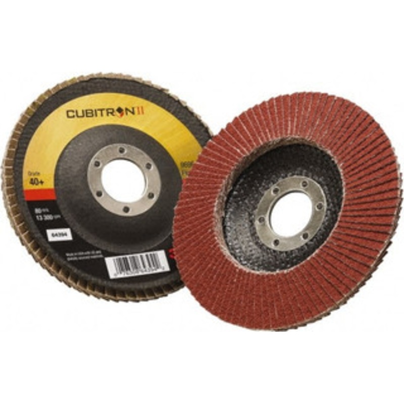 3M 4-1/2 40 Grit 7/8 Center Hole Type 29 Ceramic Flap Disc Coarse Grade, Coated, Arbor Attachment, Polyester Backing, 13,300 RPM 7100104907 – 32325318