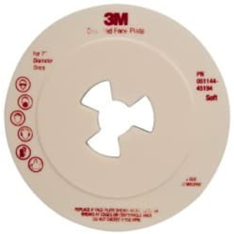 3M 7 Max Diam, Abrasive Disc Face Plate 5/8-11, 7,000 RPM 7000120522 – 01959196