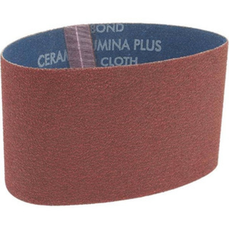 Norton 3-1/2 Wide x 15-1/2 OAL, 60 Grit, Ceramic Abrasive Belt Ceramic, Medium, Coated, Y Weighted Cloth Backing, Series R981 78072718750 – 82062860