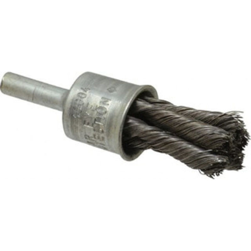 Osborn 3/4 Diam Steel Knotted End Brush 1-1/8 Trim Length, 1/4 Shank Diam, 20,000 Max RPM 0003073600 – 00126557