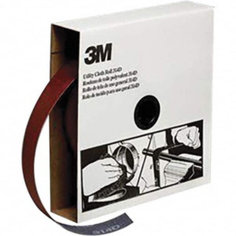 3M 1-1/2 x 50 Yd 220 Grit Aluminum Oxide Shop Roll Very Fine Grade, J Weighted Cloth Backing 7000118526 – 06363519