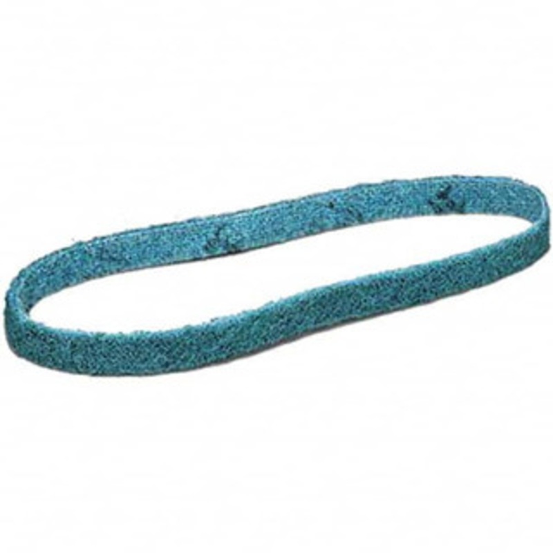 3M 1/4 Wide x 24 OAL, Aluminum Oxide Abrasive Belt Aluminum Oxide, Very Fine, Nonwoven, Series SC-BS 7000120668 – 73220345