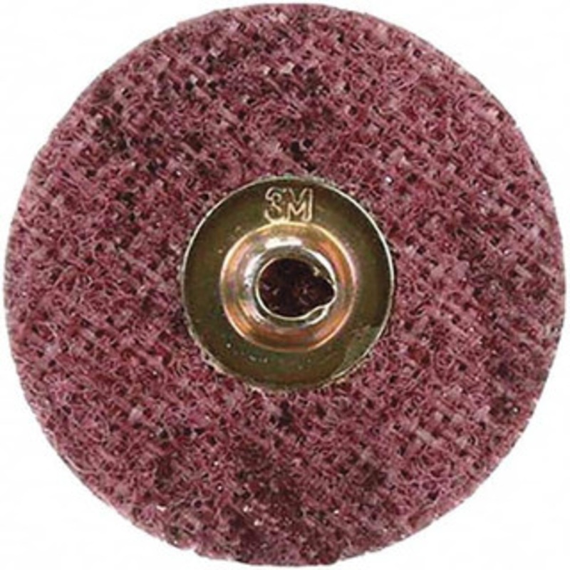 3M 3 Aluminum Oxide Quick Change Disc Type S Attachment, Medium Grade, Maroon, Non-Woven, 18,000 RPM, Roloc TSM Compatible 7000120993 – 01233147