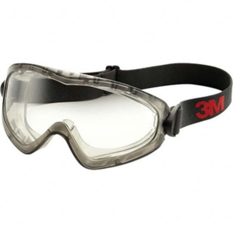 3M Size Universal Clear Polycarbonate Anti-Fog Safety Goggles Ventless Gray Frame, Over The Glass 7010302104 – 90299785