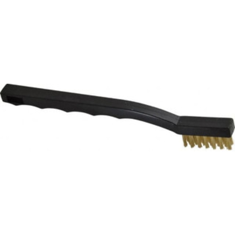 Made in USA 3 Rows x 7 Columns Brass Platers Hand Brush 1-1/2 Brush Length, 7-1/4 OAL, 1/2 Trim Length, Plastic Toothbrush Handle P8138-B – 00358853