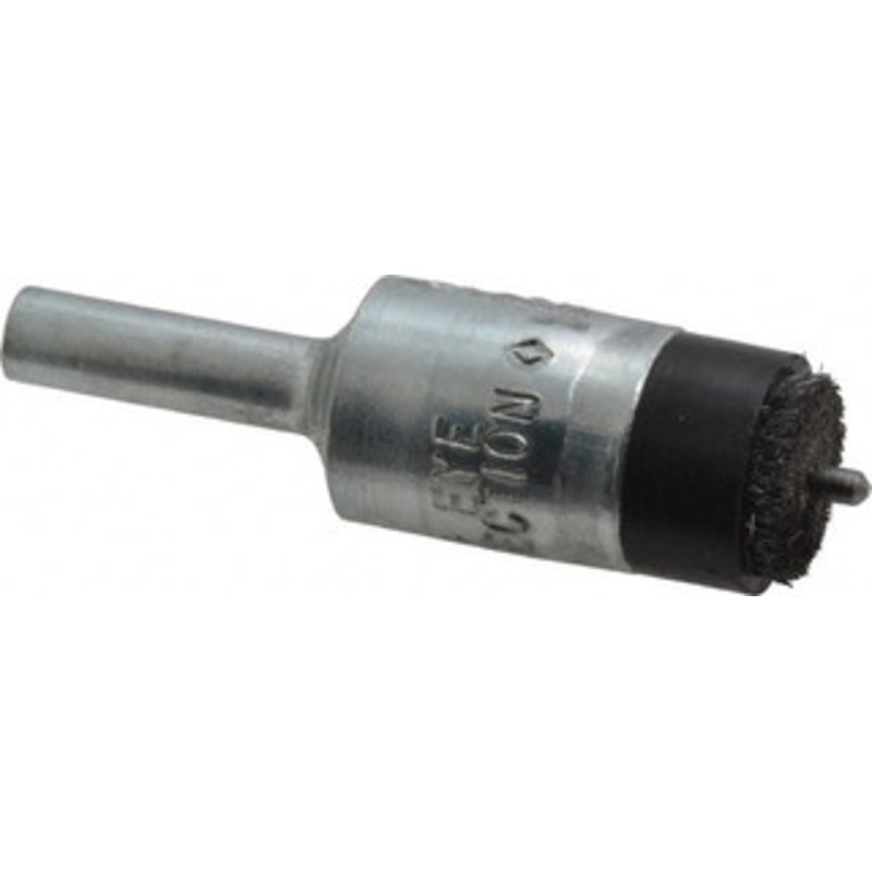Osborn 1/2 Diam Steel End Brush with Pilot 3/8 Trim Length, 1/4 Shank Diam, 3/32 Pilot Diam, 25,000 Max RPM 0003074800 – 00126698