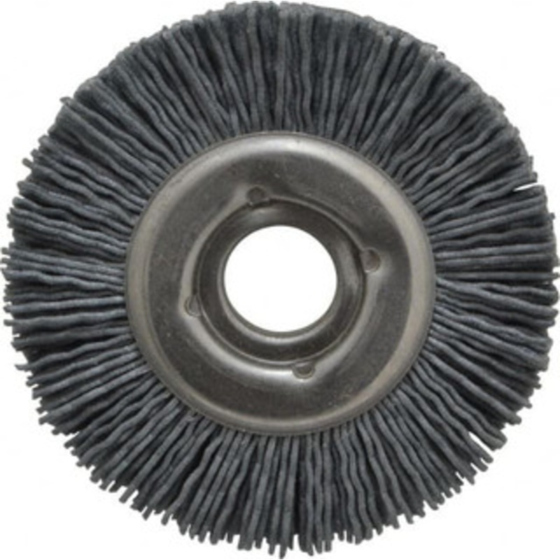 Osborn 3 OD, 5/8 Arbor Hole, Crimped Nylon Wheel Brush 1/2 Face Width, 5/8 Trim Length, 20,000 RPM 0002240200 – 06080923