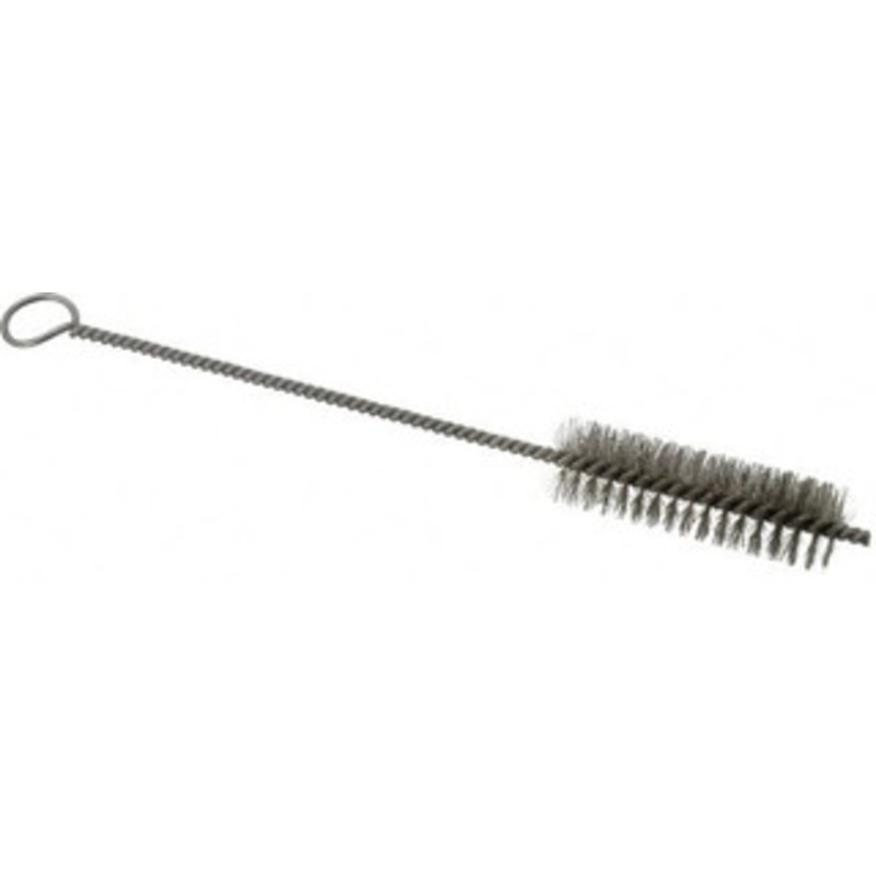 PRO-SOURCE 3 Long x 7/8 Diam Stainless Steel Twisted Wire Bristle Brush Single Spiral, 10 OAL, 0.008 Wire Diam, 0.162 Shank Diam 05128 – 03715950