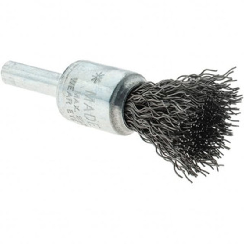 Tru-Maxx 1/2 Diam Steel Flared Crimped End Brush 7/8 Trim Length, 1/4 Shank Diam, 25,000 Max RPM 88508 – 32246308