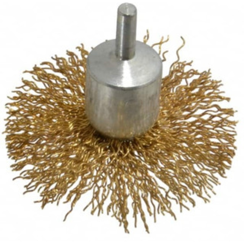Value Collection 3 Diam Brass Flared End Brush 1-1/4 Trim Length, 1/4 Shank Diam, 15,000 Max RPM 0402506350-1 – 74038449