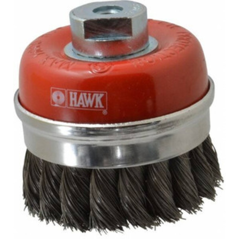 Value Collection 3 Diam M10x1.25 Threaded Arbor Steel Fill Cup Brush Knotted Wire, 0.0137 Wire Diam, 11,000 Max RPM S04185633 – 04185633