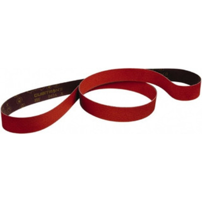 3M 1/2 Wide x 18 OAL, 120 Grit, Ceramic Abrasive Belt Ceramic, Fine, Coated, Series 947A 7100029134 – 56044357