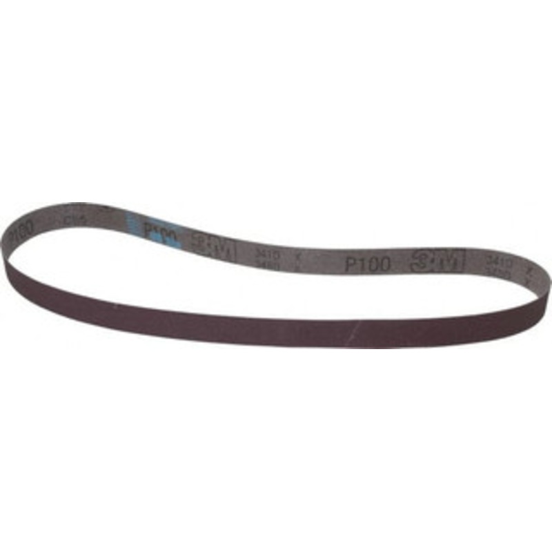 3M 1 Wide x 42 OAL, 100 Grit, Aluminum Oxide Abrasive Belt Aluminum Oxide, Fine, Coated, X Weighted Cloth Backing, Series 241D 7000118859 – 01875970