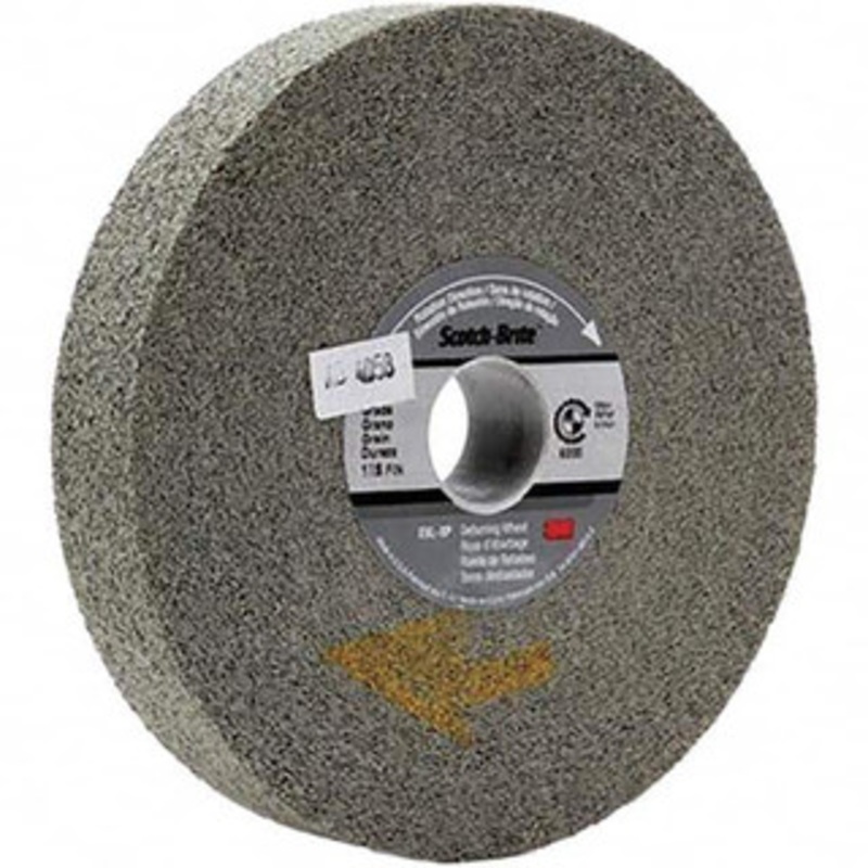 3M 6 Diam, 1 Face Width, 1 Center Hole, Fine Grade, Silicon Carbide Deburring Wheel Convolute, Hard Density 11 Grade, 6,000 RPM 7000046242 – 74014242
