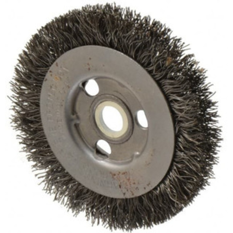 Anderson Products 3 OD, 1/2 Arbor Hole, Crimped Steel Wheel Brush 11/32 Face Width, 13/16 Trim Length, 0.0118 Filament Diam, 6,000 RPM 03003 – 00538934