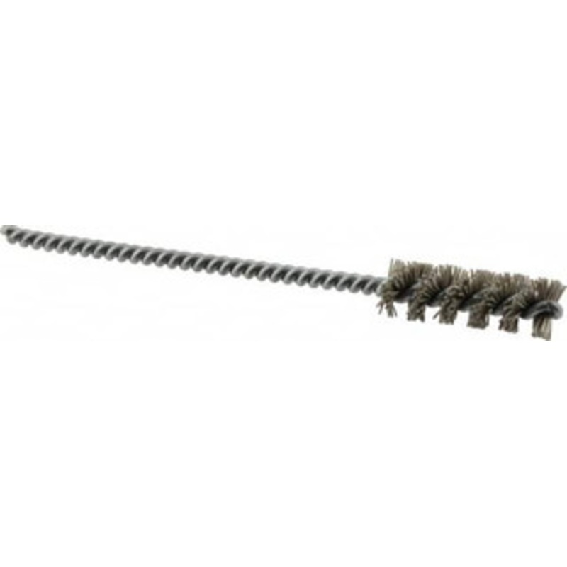 Brush Research Manufacturing 0.413 Diam Helical Nylon Tube Brush Single Spiral, 0.018 Filament Diam, 1-1/4 Brush Length, 4-1/2 OAL, 0.14 Diam Steel Shank 85AY375500AO – 33103219
