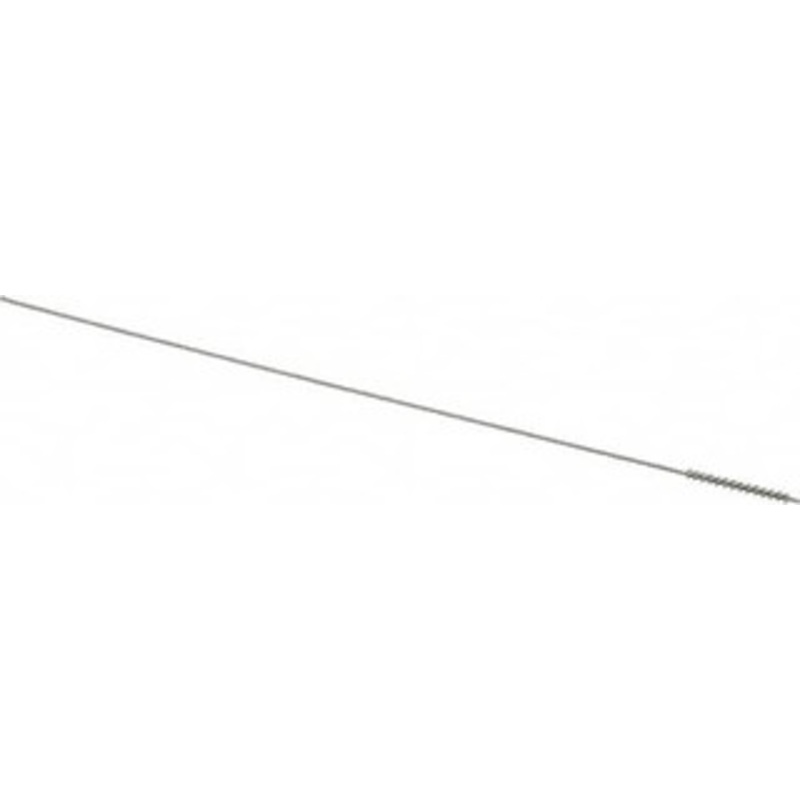Made in USA 0.05 Diam Helical Stainless Steel Tube Brush Single Spiral, 0.003 Filament Diam, 1/2 Brush Length, 4 OAL, 0.024 Diam Stainless Steel Shank 09-320011 – 03717311