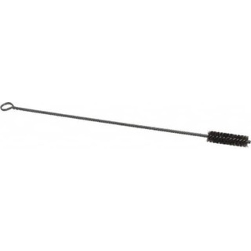 Made in USA 2-1/2 Long x 3/4 Diam Stainless Steel Twisted Wire Bristle Brush Double Spiral, 18 OAL, 0.006 Wire Diam, 0.235 Shank Diam 09-221218 – 03716594