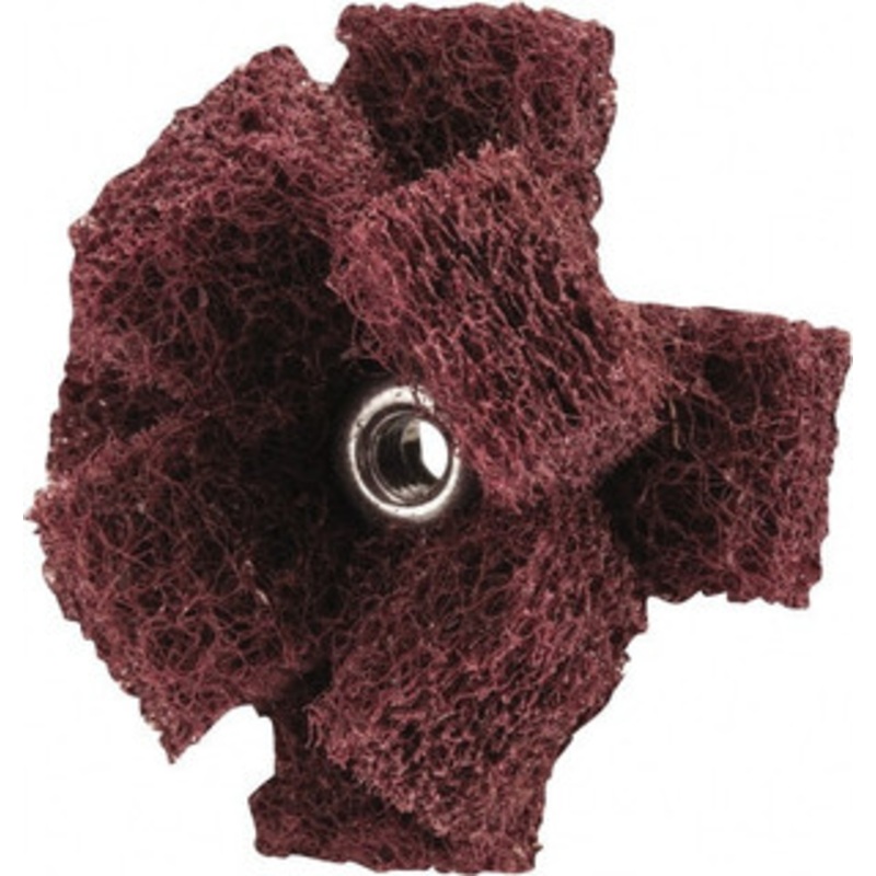 Merit Abrasives 1-1/2 x 1/2 Very Fine 2 Ply Cross Buff 8-32 Threaded Hole, 23,000 Max RPM 08834189307 – 84525641
