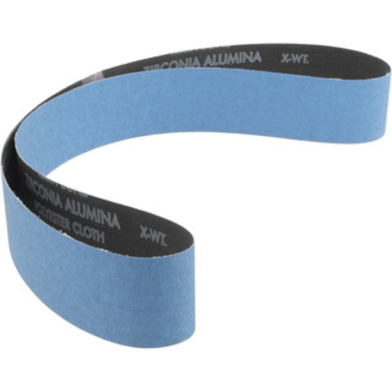 Norton 2 Wide x 48 OAL, 100 Grit, Zirconia Alumina Abrasive Belt Zirconia Alumina, Fine, Coated, X Weighted Cloth Backing, Series R823 78072728617 – 85118107