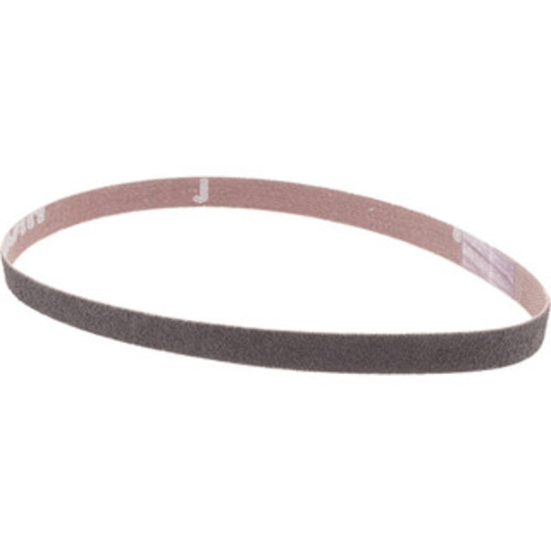 Norton 3/8 Wide x 13 OAL, 80 Grit, Aluminum Oxide Abrasive Belt Aluminum Oxide, Medium, Coated, Series R228 78072785848 – 82175928