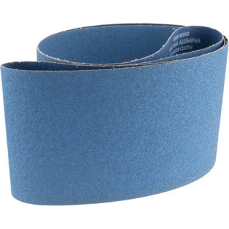 Norton 8 Wide x 107 OAL, 40 Grit, Zirconia Alumina Abrasive Belt Zirconia Alumina, Coarse, Coated, Y Weighted Cloth Backing 78072750501 – 85131043