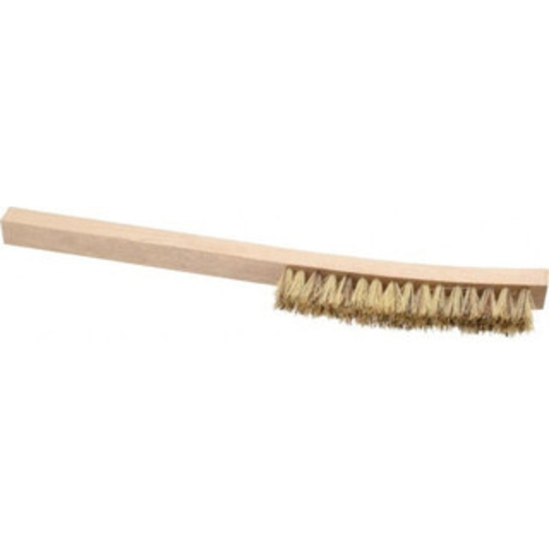 Osborn 2 Rows x 16 Columns Palmyra/Tampico Platers Brush 6 Brush Length, 12 OAL, 1 Trim Length, Wood Curved Handle 0005404200 – 53502415
