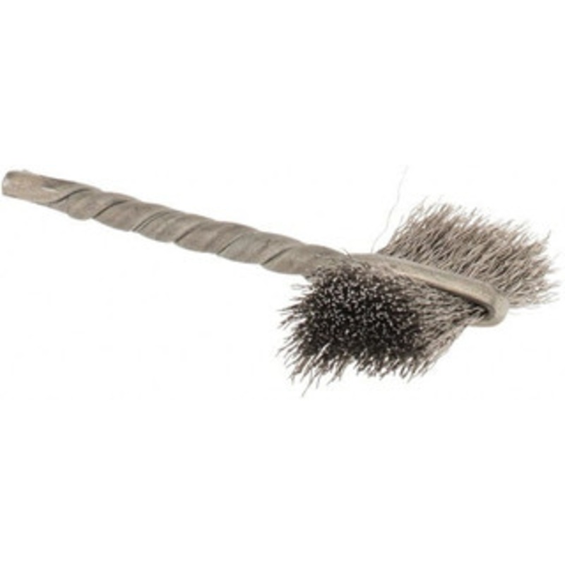 Osborn 7/8 Diam Flat Stainless Steel Tube Brush 0.005 Filament Diam, 5/8 Brush Length, 2-1/4 OAL, 1/8 Diam Shank 0003522100 – 53497871