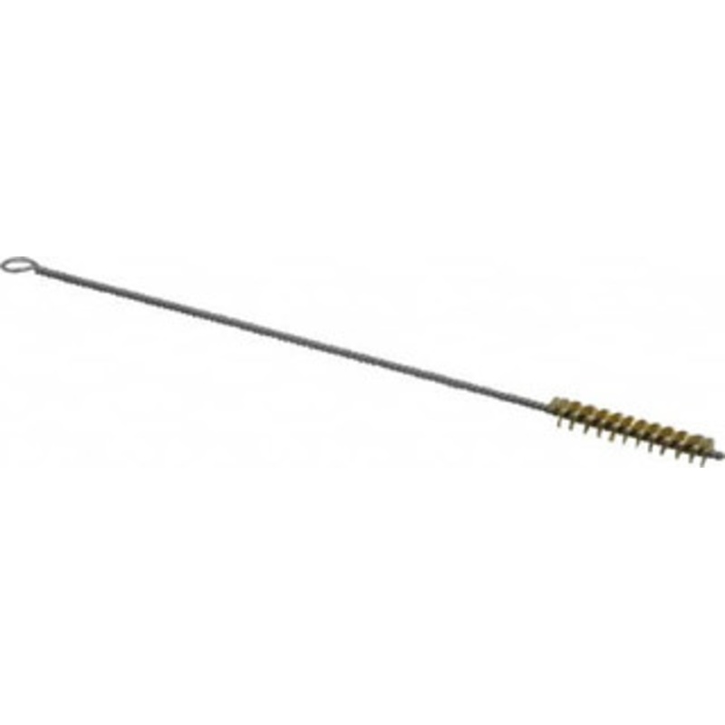 PRO-SOURCE 1-1/2 Long x 1/4 Diam Brass Twisted Wire Bristle Brush Single Spiral, 7 OAL, 0.005 Wire Diam, 0.085 Shank Diam 05027 – 03716230