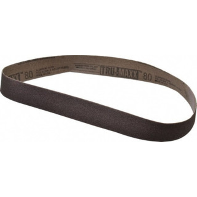 Tru-Maxx 1 Wide x 24 OAL, 80 Grit, Aluminum Oxide Abrasive Belt Aluminum Oxide, Medium, Coated 7098 – 85577609