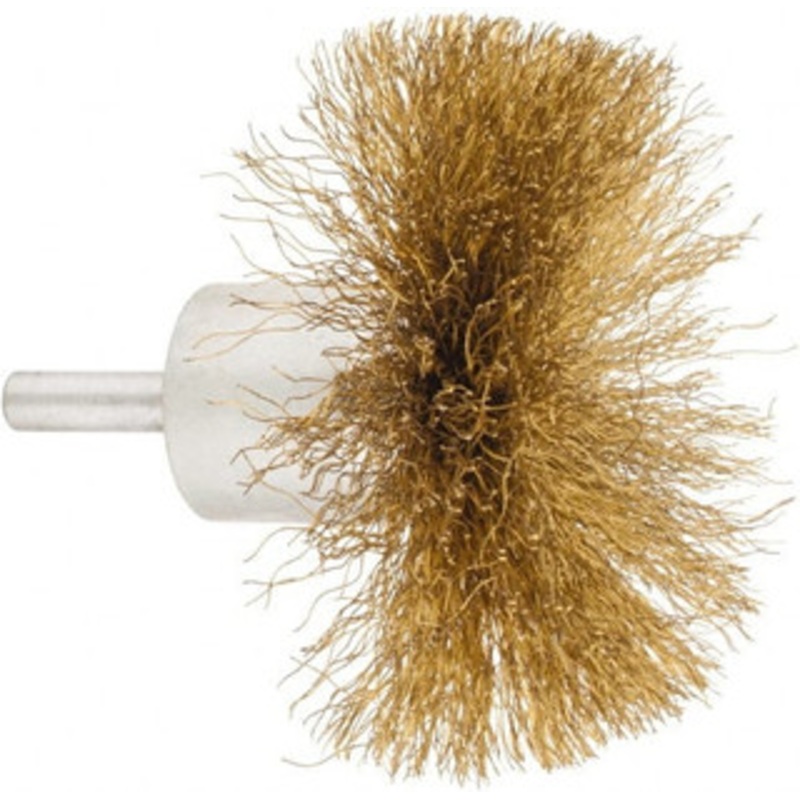 Value Collection 3 Diam Brass Flared End Brush 1-1/4 Trim Length, 1/4 Shank Diam, 15,000 Max RPM 0402506320-1 – 74038399