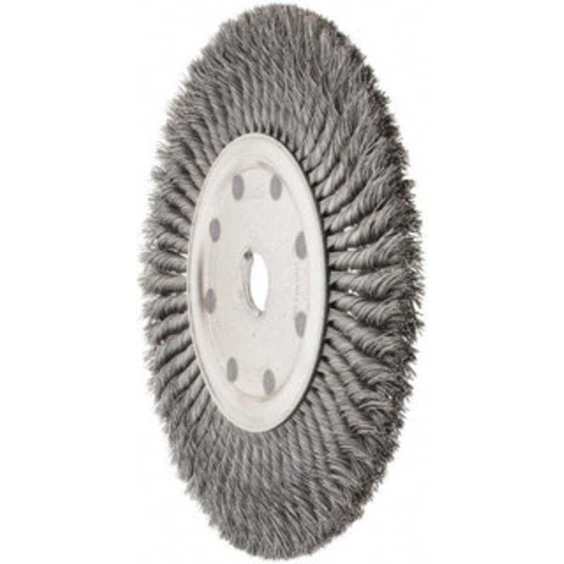 Weiler Abrasives 12 OD, 1-1/4 Arbor Hole, Knotted Steel Wheel Brush 5/8 Face Width, 2-1/4 Trim Length, 0.02 Filament Diam, 4,500 RPM 09719 – 75845917