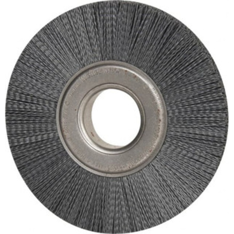 Weiler Abrasives 8 OD, 2 Arbor Hole, Crimped Nylon Wheel Brush 1 Face Width, 2-1/4 Trim Length, 0.035 Filament Diam, 3,600 RPM 83130 – 82072976