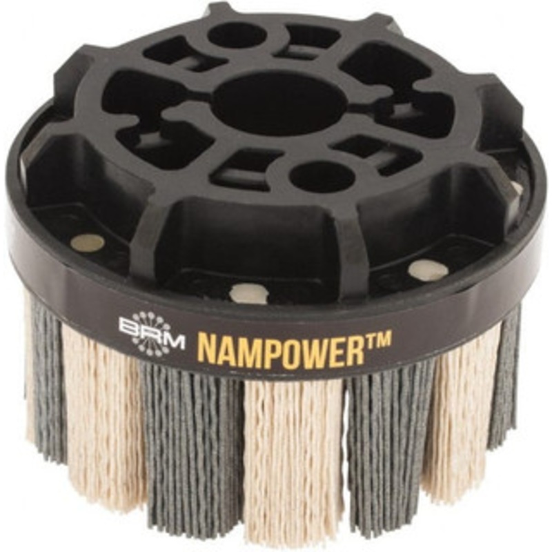 Brush Research Manufacturing 4 180 Grit Ceramic/Silicon Carbide Tapered Disc Brush Medium Fine Grade, CNC Adapter Connector, 1.38 Trim Length, 7/8 Arbor Hole ADT10038180 – 92184886