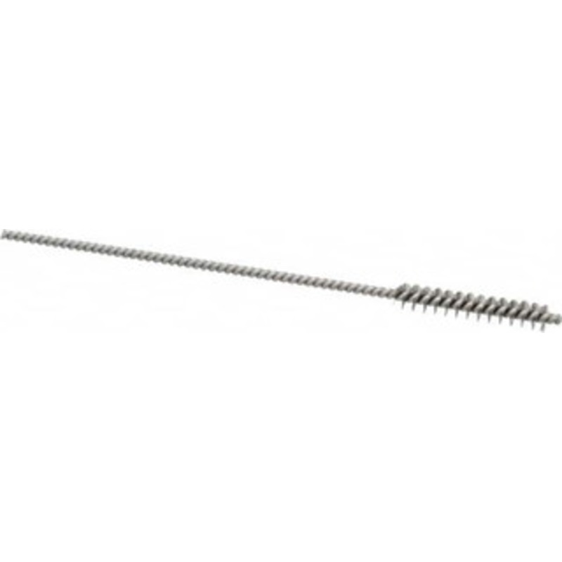 Made in USA 4.5mm Diam Helical Stainless Steel Tube Brush Single Spiral, 0.003 Filament Diam, 1 Brush Length, 4 OAL, 0.073 Diam Stainless Steel Shank 09-320384-1 – 03717469