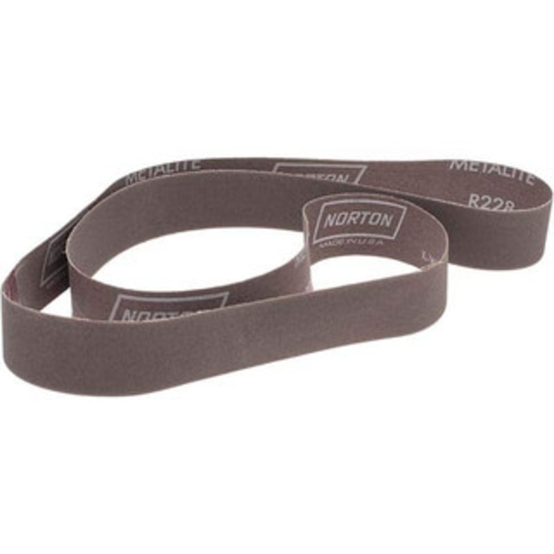 Norton 1-1/2 Wide x 60 OAL, 240 Grit, Aluminum Oxide Abrasive Belt Aluminum Oxide, Very Fine, Coated, Series R228 78072741633 – 82108150