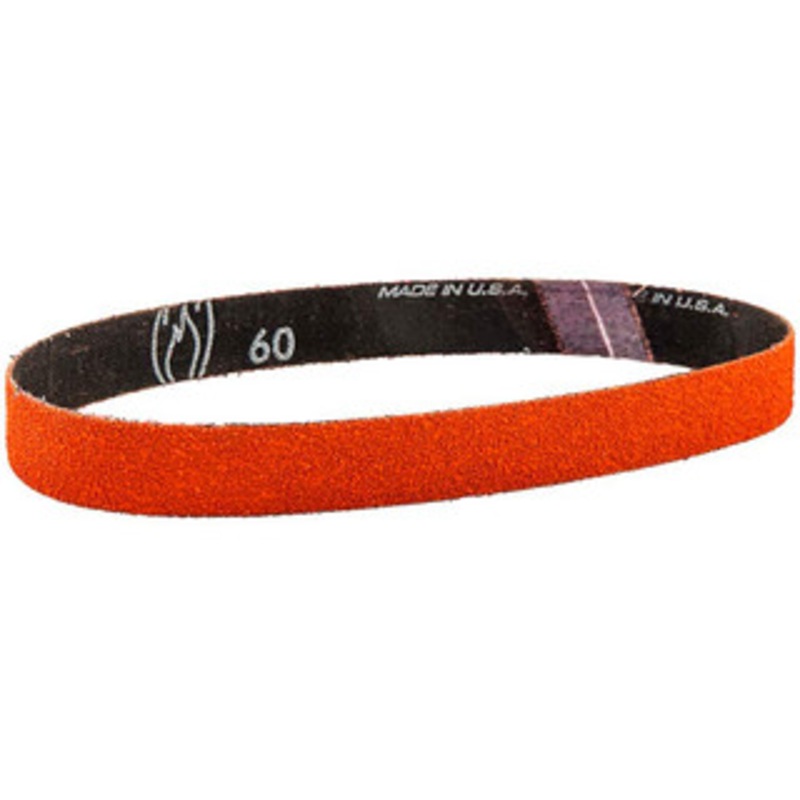 Norton 3/4 Wide x 20-1/2 OAL, 50 Grit, Ceramic Abrasive Belt Ceramic, Coarse, Coated, Y Weighted Cloth Backing 69957344982 – 30450134